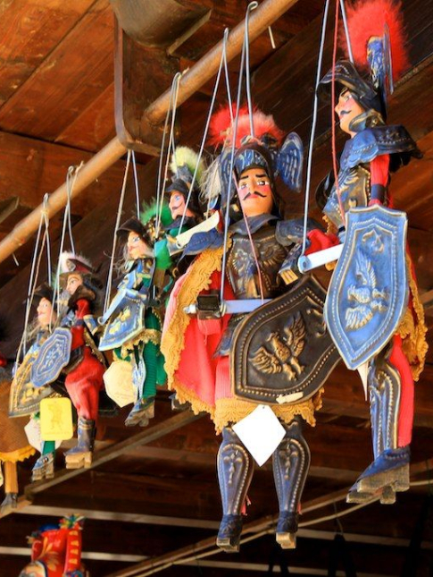 Wooden figures of Opera dei Pupi, Sicily, Italy Wooden figures of Opera dei Pupi, Sicily, Italy
